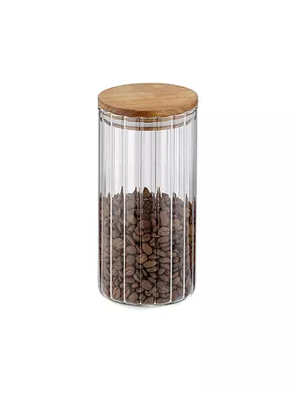 KELA | Bote de almacenamiento DOROTHEA 0,9 l Vidrio / Arce | 